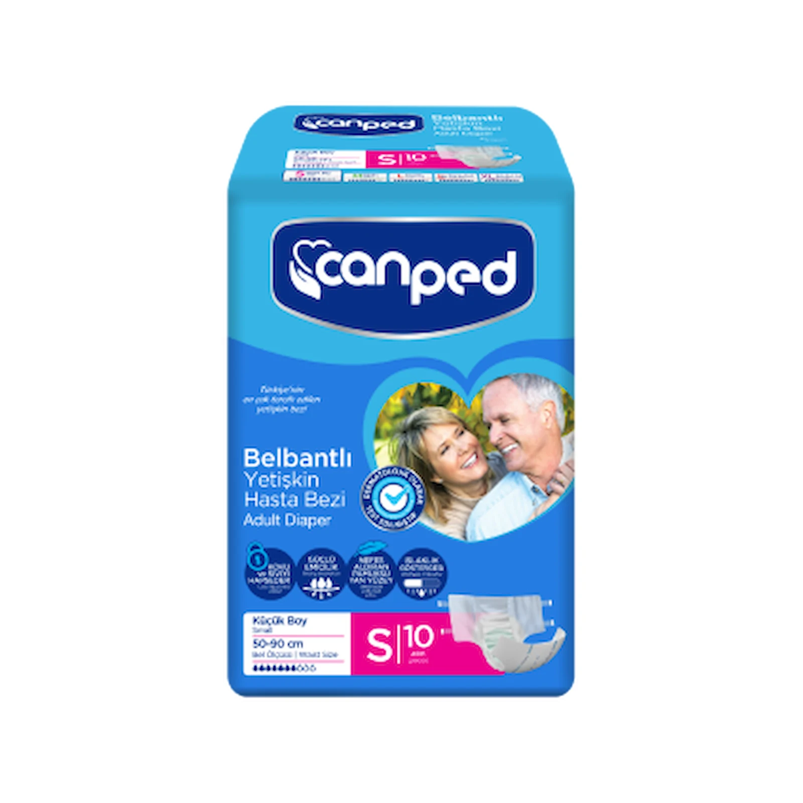 Canped Tekstil Yüzeyli Bel Bantlı Hasta Bezi 30'lu