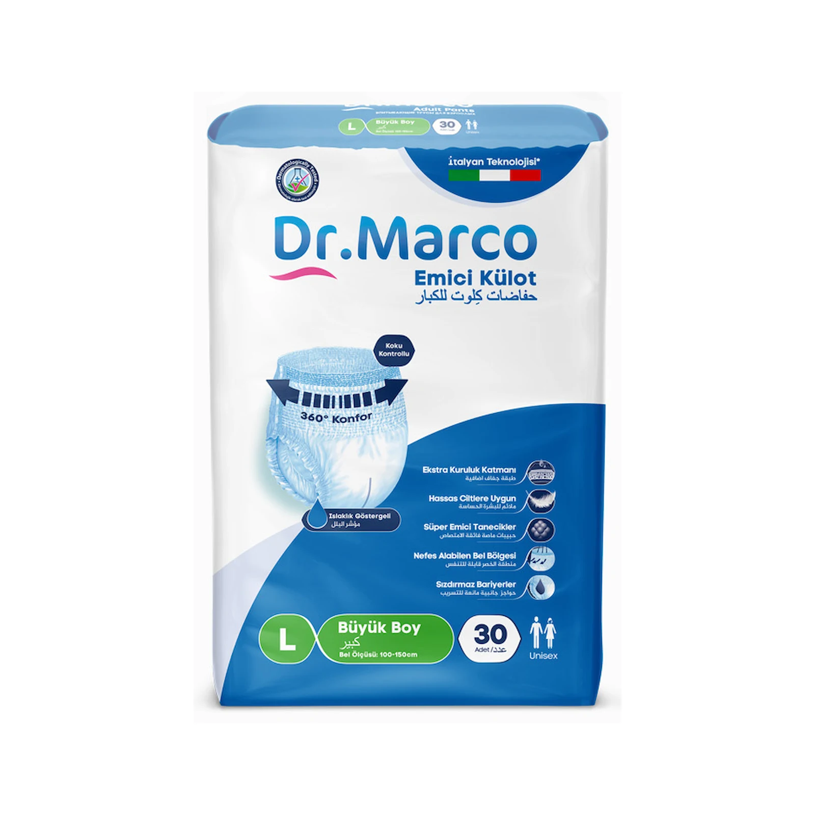 Dr. Marco Yetişkin Emici Külot 30'lu