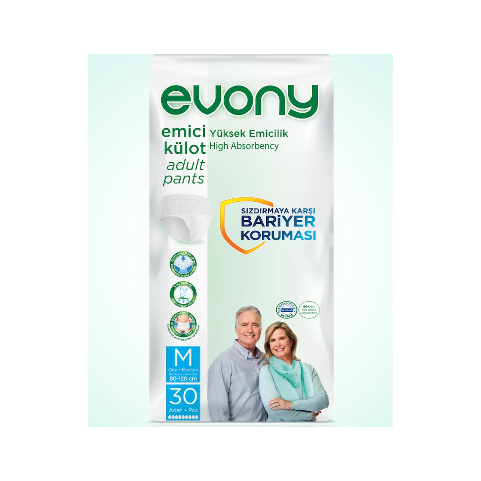 Evony Yetişkin Emici Külot 30'lu