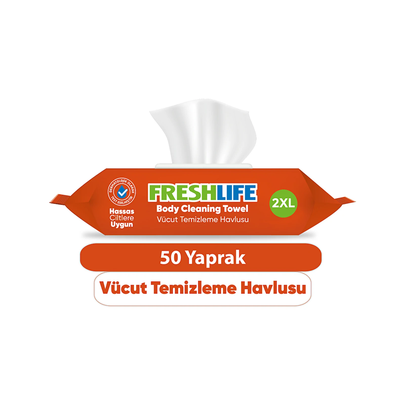 Freshlife Vücut Temizleme Havlusu 2XL 50'li