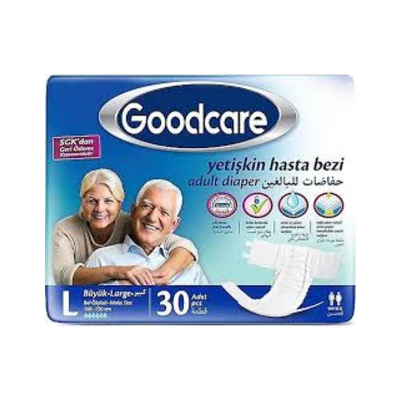 Goodcare Bel Bantlı Yetişkin Hasta Bezi 30'lu