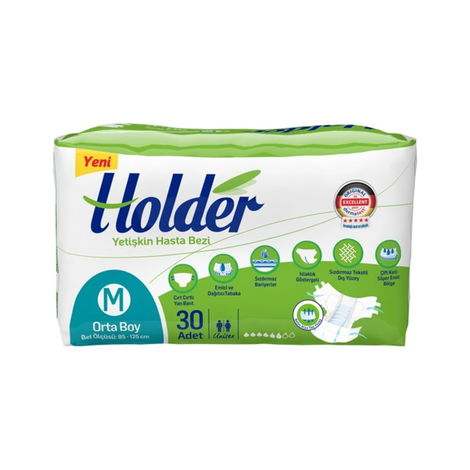 Holder Bel Bantlı Yetişkin Hasta Bezi 30'lu